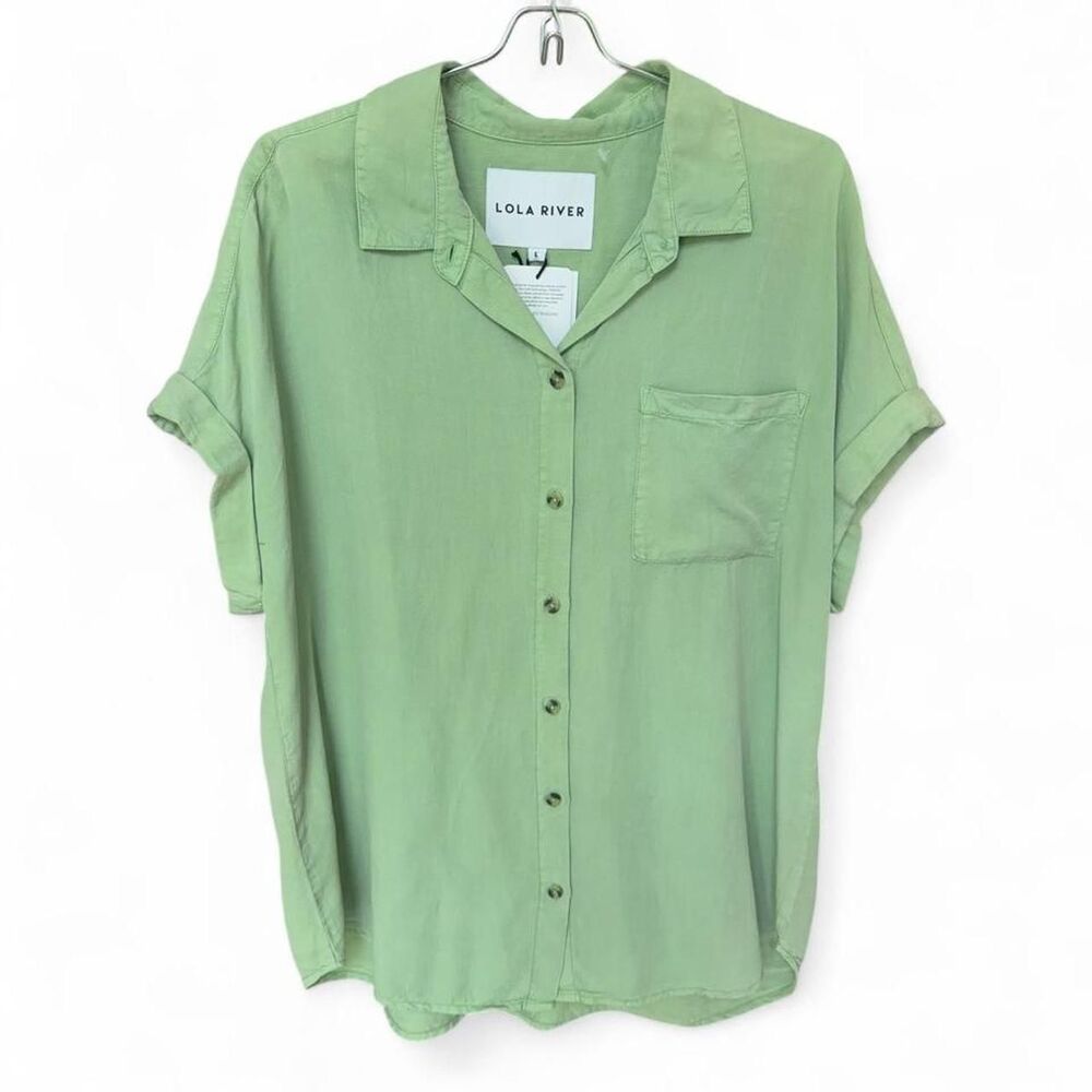 Lola River green button up shirt Size L